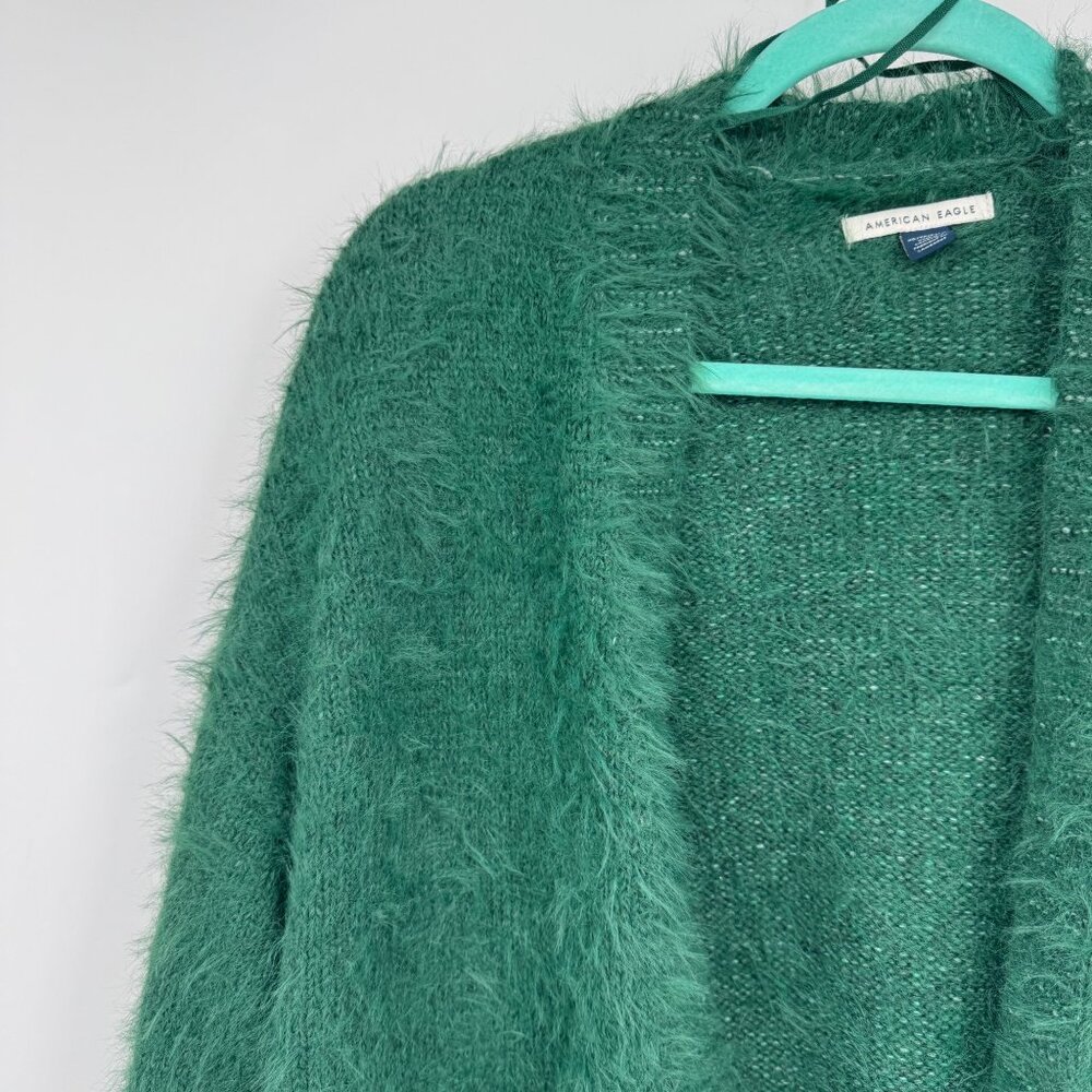 American Eagle Outfitters Cardigan Sweater Womens XS Green Longsleeve Open Front - Picture 6 of 12